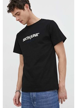 Sixth June t-shirt bawełniany męski kolor czarny z aplikacją ze sklepu ANSWEAR.com w kategorii T-shirty męskie - zdjęcie 169887592