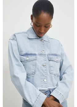 Answear Lab kurtka jeansowa damska kolor niebieski przejściowa oversize ze sklepu ANSWEAR.com w kategorii Kurtki damskie - zdjęcie 169887734