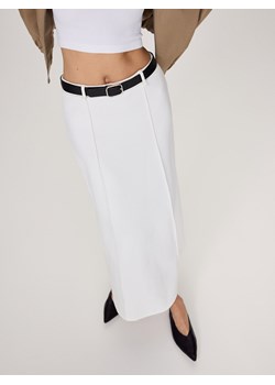 Reserved - Spódnica maxi z paskiem - biały ze sklepu Reserved w kategorii Spódnice - zdjęcie 169887981
