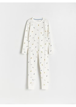 Reserved - Dwuczęściowa piżama z nadrukiem - złamana biel ze sklepu Reserved w kategorii Piżamy dziecięce - zdjęcie 169888192