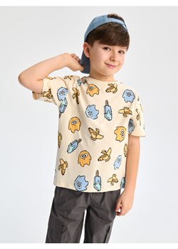 Sinsay - Koszulka z nadrukiem - kremowy ze sklepu Sinsay w kategorii T-shirty chłopięce - zdjęcie 169888894
