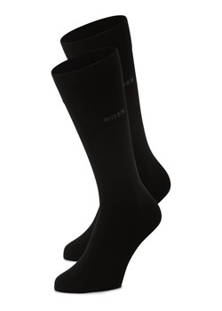 BOSS Skarpety w 2-paku Mężczyźni Bawełna czarny jednolity ze sklepu vangraaf w kategorii Skarpetki męskie - zdjęcie 169889032