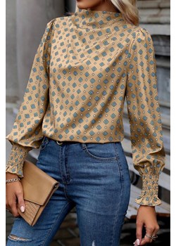 Bluzka LISOLDA BEIGE ze sklepu Ivet Shop w kategorii Bluzki damskie - zdjęcie 169889121