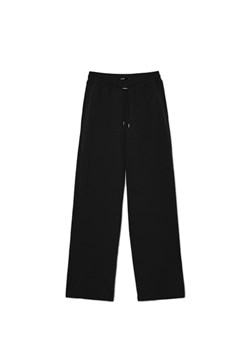 Cropp - Czarne dresowe spodnie wide leg - czarny ze sklepu Cropp w kategorii Spodnie damskie - zdjęcie 169890940