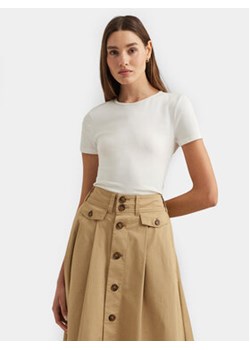 Lauren Ralph Lauren T-Shirt 200655374002 Biały Slim Fit ze sklepu MODIVO w kategorii Bluzki damskie - zdjęcie 169896052