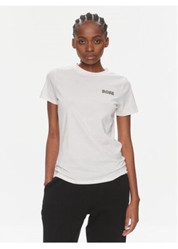 Boss T-Shirt Elogobadge 50517925 Écru Slim Fit ze sklepu MODIVO w kategorii Bluzki damskie - zdjęcie 169896412