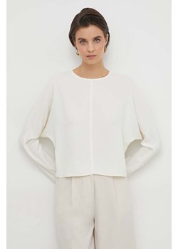 Sisley bluzka damska kolor beżowy gładka ze sklepu ANSWEAR.com w kategorii Bluzki damskie - zdjęcie 169904101