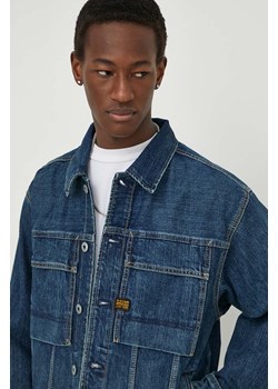 G-Star Raw kurtka jeansowa męska kolor granatowy przejściowa ze sklepu ANSWEAR.com w kategorii Kurtki męskie - zdjęcie 169904154