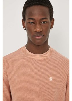 G-Star Raw sweter bawełniany kolor pomarańczowy lekki ze sklepu ANSWEAR.com w kategorii Swetry męskie - zdjęcie 169904241