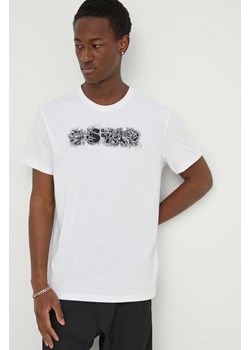 G-Star Raw t-shirt bawełniany męski kolor biały z nadrukiem ze sklepu ANSWEAR.com w kategorii T-shirty męskie - zdjęcie 169904444