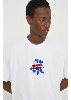 Levi&apos;s t-shirt bawełniany męski kolor biały z aplikacją ze sklepu ANSWEAR.com w kategorii T-shirty męskie - zdjęcie 169904454