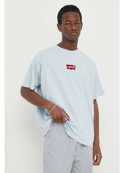 Levi&apos;s t-shirt bawełniany męski kolor niebieski z aplikacją ze sklepu ANSWEAR.com w kategorii T-shirty męskie - zdjęcie 169904484