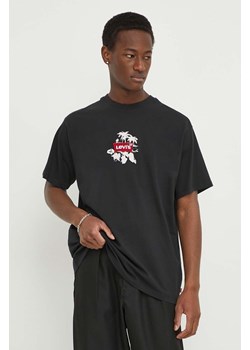 Levi&apos;s t-shirt bawełniany męski kolor czarny z aplikacją ze sklepu ANSWEAR.com w kategorii T-shirty męskie - zdjęcie 169904511