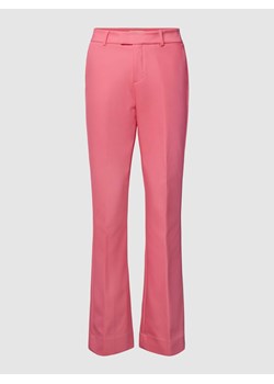 Spodnie materiałowe z poszerzaną nogawką w jednolitym kolorze model ‘ELLEN NIGHT’ ze sklepu Peek&Cloppenburg  w kategorii Spodnie damskie - zdjęcie 169905772