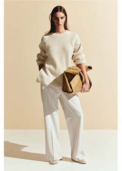 H & M - Szerokie spodnie - Beżowy ze sklepu H&M w kategorii Spodnie damskie - zdjęcie 169907672
