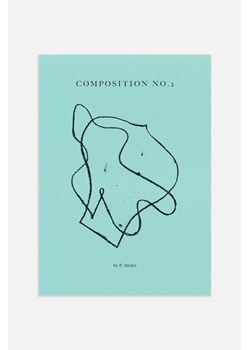 H & M - Composition No.2 Plakat - Zielony ze sklepu H&M w kategorii Dekoracje ścienne - zdjęcie 169907753