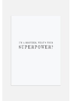 H & M - Brother Superpower Plakat - Czarny ze sklepu H&M w kategorii Dekoracje ścienne - zdjęcie 169907793