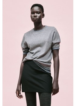 H & M - Kaszmirowy sweter z krótkim rękawem - Szary ze sklepu H&M w kategorii Swetry damskie - zdjęcie 169907861