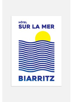 H & M - Hôtel Sur La Mer Biarritz Plakat - Niebieski ze sklepu H&M w kategorii Plakaty - zdjęcie 169907890