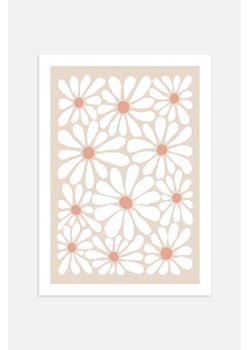 H & M - Beige Flower Field Plakat - Biały ze sklepu H&M w kategorii Dekoracje ścienne - zdjęcie 169907950