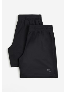 H & M - Siateczkowe szorty sportowe DryMove 2-pak - Czarny ze sklepu H&M w kategorii Spodenki męskie - zdjęcie 169908140