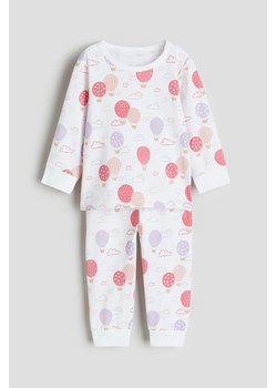 H & M - Bawełniana piżama z nadrukiem - Różowy ze sklepu H&M w kategorii Piżamy dziecięce - zdjęcie 169908220
