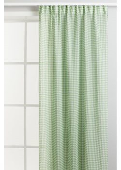 H & M - Kraciasta zasłona z domieszką lnu 2-pak - Zielony ze sklepu H&M w kategorii Zasłony - zdjęcie 169908233