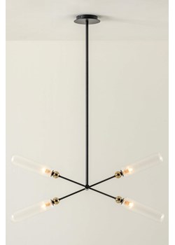 H & M - Żyrandol ze szkła prążkowanego - Szary ze sklepu H&M w kategorii Lampy wiszące - zdjęcie 169908394