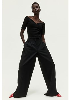 H & M - Top z odkrytymi ramionami - Czarny ze sklepu H&M w kategorii Bluzki damskie - zdjęcie 169908503