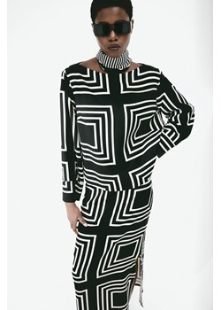 H & M - Bluzka z dekoltem w łódeczkę - Czarny ze sklepu H&M w kategorii Bluzki damskie - zdjęcie 169908614
