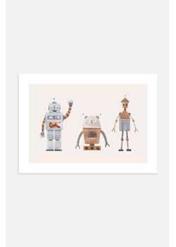 H & M - Robot Friends Plakat - Pomarańczowy ze sklepu H&M w kategorii Plakaty - zdjęcie 169908641