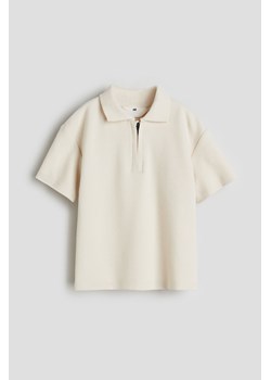 H & M - Top polo z suwakiem - Beżowy ze sklepu H&M w kategorii T-shirty chłopięce - zdjęcie 169908774