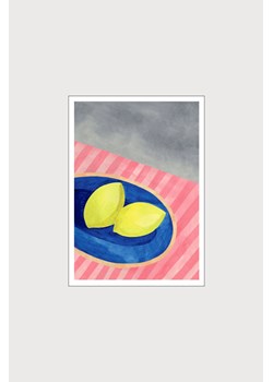 H & M - Iga Illustrations - Lemon Law - Biały ze sklepu H&M w kategorii Dekoracje ścienne - zdjęcie 169909143
