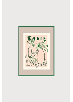 H & M - Das Rotes Rabbit - Table Love (framed) - Zielony ze sklepu H&M w kategorii Dekoracje ścienne - zdjęcie 169909291
