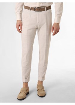 Strellson Spodnie z zawartością lnu - Luc3 Mężczyźni Regular Fit wiskoza kitt wypukły wzór tkaniny ze sklepu vangraaf w kategorii Spodnie męskie - zdjęcie 169912090