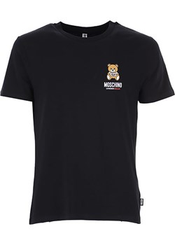 MOSCHINO luksusowy męski t-shirt BLACK ze sklepu EITALIA w kategorii T-shirty męskie - zdjęcie 169912860