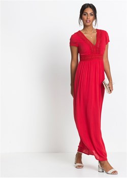 Długa letnia sukienka z koronką, krótsza długość ze sklepu bonprix w kategorii Sukienki - zdjęcie 169914433