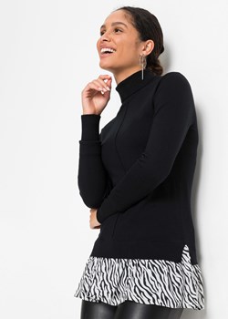 Sweter z koszulową wstawką ze sklepu bonprix w kategorii Swetry damskie - zdjęcie 169918412