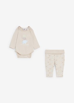 Body niemowlęce z długim rękawem + spodnie, bawełna organiczna (2 części) ze sklepu bonprix w kategorii Komplety niemowlęce - zdjęcie 169931032