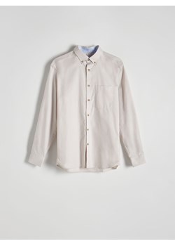 Reserved - Koszula regular fit - beżowy ze sklepu Reserved w kategorii Koszule męskie - zdjęcie 169935361