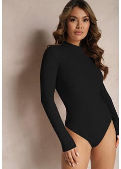 Czarne Body Casual z Półgolfem i Długimi Rękawami Dracana ze sklepu Renee odzież w kategorii Bluzki damskie - zdjęcie 169937142