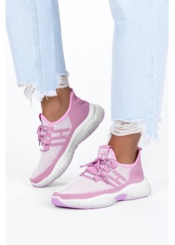 Różowe sneakersy damskie buty sportowe sznurowane Casu 204-44P ze sklepu Casu.pl w kategorii Buty sportowe damskie - zdjęcie 169940210