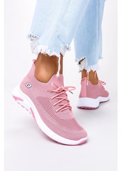 Różowe sneakersy Casu buty sportowe sznurowane 39-3-22-P ze sklepu Casu.pl w kategorii Buty sportowe damskie - zdjęcie 169941683