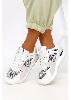 Białe sneakersy na platformie buty sportowe sznurowane Casu 7-K2138C ze sklepu Casu.pl w kategorii Buty sportowe damskie - zdjęcie 169942172