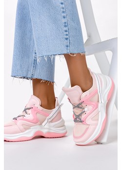 Różowe buty sportowe sneakersy sznurowane Casu 20G10/P ze sklepu Casu.pl w kategorii Buty sportowe damskie - zdjęcie 169945264