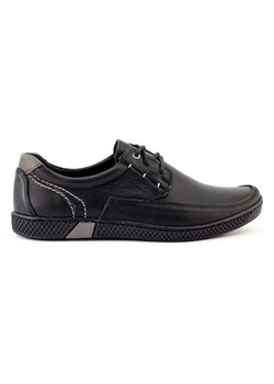 Buty męskie skórzane casual 911 czarne ze sklepu butyolivier w kategorii Półbuty męskie - zdjęcie 169949250