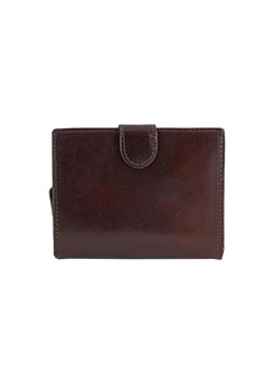 Skórzany portfel klasyczny - Barberini's - Brązowy ciemny ze sklepu butyolivier w kategorii Portfele damskie - zdjęcie 169949592