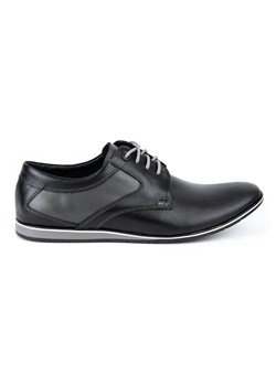 Buty męskie skórzane casual 275LU czarne ze sklepu butyolivier w kategorii Buty eleganckie męskie - zdjęcie 169951363
