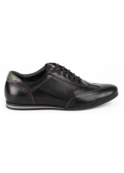 Buty męskie skórzane casual 64/15 czarne ze sklepu butyolivier w kategorii Półbuty męskie - zdjęcie 169954443