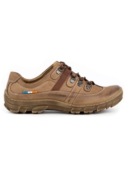 Skórzane buty trekkingowe męskie 213GT brązowe ze sklepu butyolivier w kategorii Buty trekkingowe męskie - zdjęcie 169955483